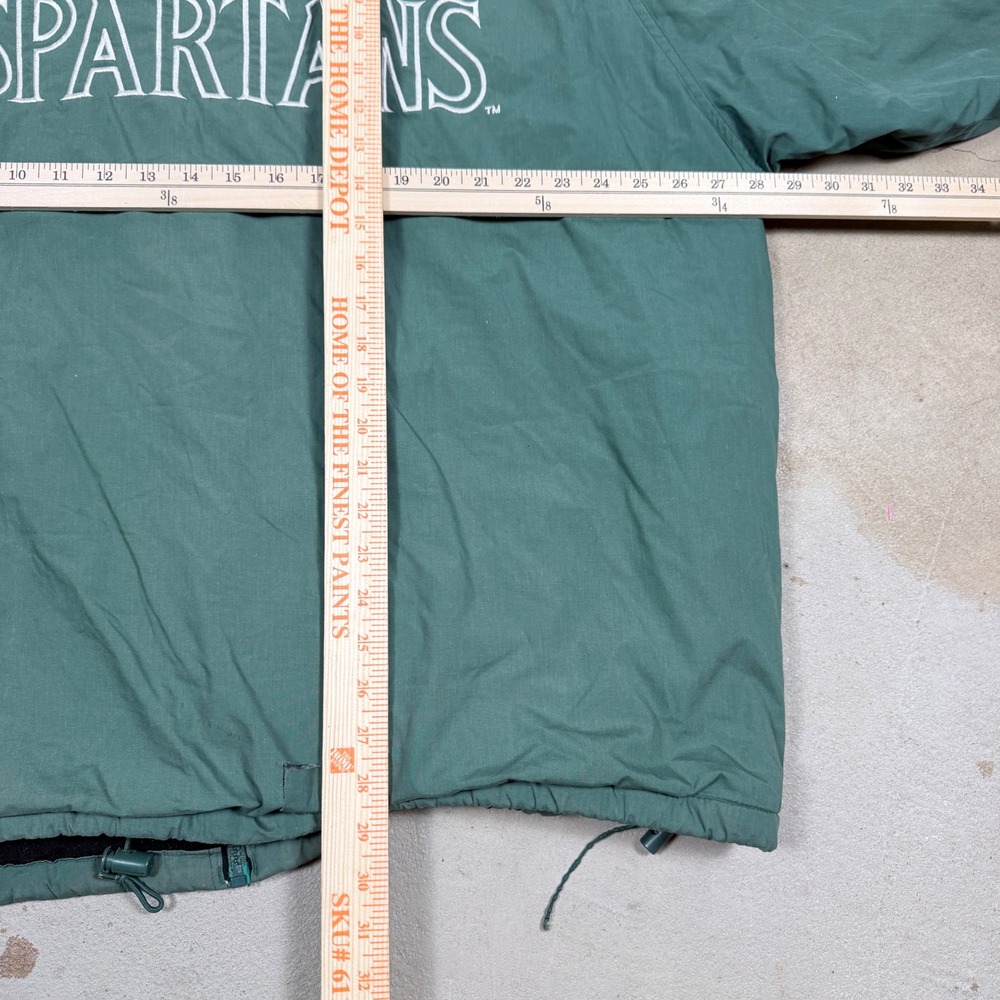 Michigan State Spartans Mens XL Full Zip Hooded Jacket Green Fans Gear Athletic - Picture 6 of 6